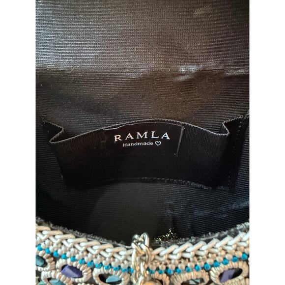 Ramla Women's Multicolor Atom Moroccan Mosaic Stone Crossbody Clutch - Picture 11 of 11